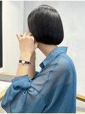 【吉田江梨】丸みボブ多毛癖毛アースカラー小顔ヘア大人可愛い