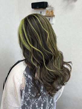 リングバイモアムー(Ring by Moremuu) ネオングリーン ハイライト