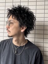 イエローコーン 金沢文庫店(YELLOW CORN)&nbsp;スパイキーショートウルフ/メンズミニウルフ/アッシュブラック