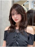 韓国顔周り/ハイレイヤーカット/ミディアムレイヤーカット/原宿