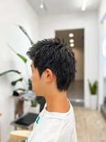 セイドット フクオカ(Say.FUKUOKA) 天神大名スパイキーショート短髪簡単スタイリング黒髪男子カラー