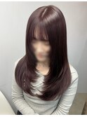香椎で叶える甘めラベンダーピンク×レイヤーカット♪