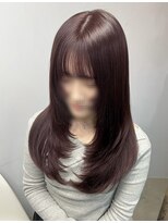 ラフィット 香椎(lafit) 香椎で叶える甘めラベンダーピンク×レイヤーカット♪