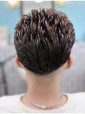 メンズカットアイロンパーマスキンフェード