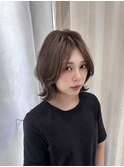 レイヤーボブ/韓国風/外国人風/ミルクティー