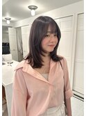 レイヤーカット/ラベンダーベージュ/グレージュ/くびれレイヤー