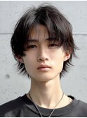 MEN’S/リバースセンターパート/ニュアンスパーマ/表参道