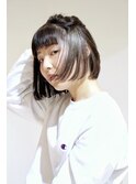 ボブの抜け感フリンジハイライト
