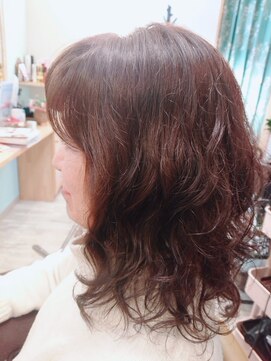 ヘアー ガーデン アンジュ(hair garden Ange) 艶髪セミロングパーマ