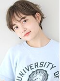 小顔　丸み　マッシュショート　手入れ簡単　ショートヘア