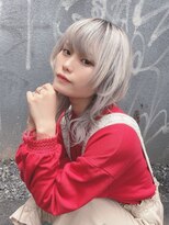 リアイス(Re:ICE) ミニウルフ/くすみブルー/流れるレイヤー/インナーハイライト