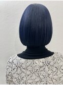 コンパクトネイビーボブ×髪質改善トリートメント/用賀
