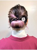 【Lilly渋谷】#ヘアセット#ヘアアレンジ#編みおろし#シニヨン