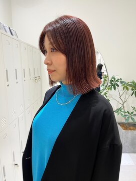 ジーナ セントラル銀座(Zina) ツヤ感カラー＊タッセルカット＊ピンクパープル【ZinaCENTRAL】