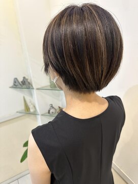 ネオリーブアピ 池袋店(Neolive api) 【ショートボブでもコントラストハイライト★】池袋 髪質改善