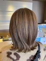 ルシード スタイル レクラ 栄生店(L'UCIDO STYLE L'eclat)&nbsp;ハイライト×ハイブライト×切りっぱなしボブ 20代30代40代