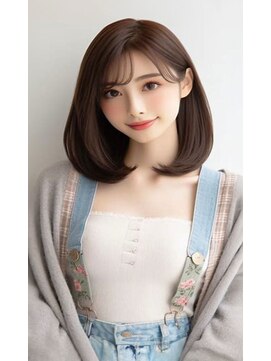 リンク(Link Hair&Spa) イメチェンラベンダーカラーくびれミディイヤリングカラー前髪