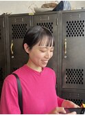 コンパクトショートボブ♪アッシュブラック