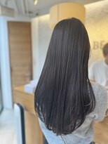 ヘアラウンジ ビーチ 青山 外苑前(hair lounge BEACH) 暗くても透ける赤み消しオリーブグレージュシアーカラー