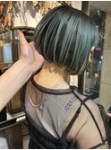 アンブレラカラー×まとまりやすい前下がりボブ