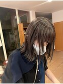 切りっぱなしスタイル/外はねスタイル/極細ハイライト