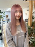 柔らかピンクカラー/松本市美容室