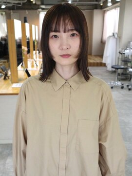 トナリ(tonari) 姫カットレイヤー ミディアム ベージュ【鹿児島中央】