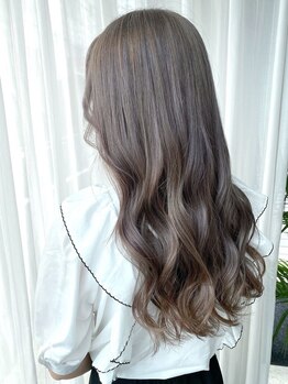 ヘアーアンドスパ フェリーチェ ミチ 野田屋町店(HAIR&SPA felice MICHI)の写真/≪岡山駅前≫髪質改善×透明感カラーで抜け感のある仕上がりに◎グレージュやミルクティーカラーもお任せ
