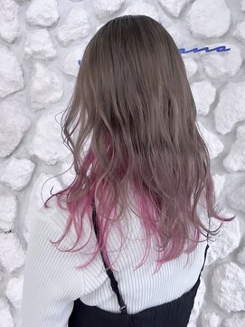 ヘアサロン エフ 渋谷(F) #インナーカラー#ピンクカラー