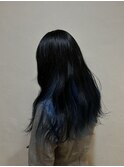 ロングインナーカラーブルー