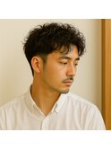 大人メンズツーブロックパーマ 20代 30代 40代 50代 60代学割