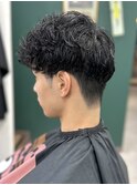 MEN'SHAIRウルフカルマパーマメンズショートイージーパーマ