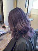 海外ヘアーハッシュカットレイヤーカットハイライトカラー