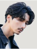 大阪梅田フェザーパーマニュアンスパーマセンターパートゆるめ