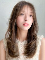 アグノス 青山(Agnos)&nbsp;イメチェン前髪レイヤーカットピンクベージュアンブレラカラー