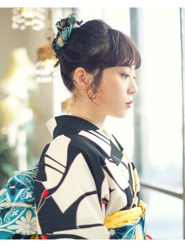 ニコヘアー(niko hair) ショート成人式ヘアアレンジ▼LINEID@vey3047y