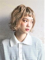 ノブ ルヴェ デュ ソレイユ(NOB lever du soleil)&nbsp;〈NOB日ノ出町〉Aラインボブ前髪オン眉ダブルカラー