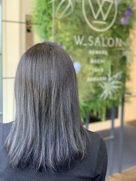 ダブル アンダーバー サロン(W_SALON) 【W_SALON 河原町】インナーカラー/グレー/ネイビーブルー