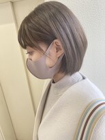 ヘアーデザイン リボン(hair design Ribon) ミルクティーベージュ×小顔ショート