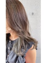 アチーブ ヘア デザイン(achieve hair design)&nbsp;ふんわり小顔レイヤーロング ブラウン+オリーブインナーカラー