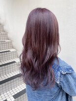 フロート 小阪店(float)&nbsp;ラベンダーカラー_マロンベージュ Aラインボブ かきあげ