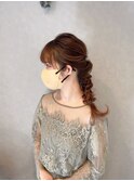 編みおろし×パーティーヘアセット