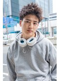 スパイキーショート＃フェザーパーマブルーブラック