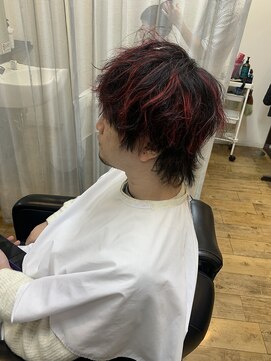 ティーズ アカサカ(T's AKASAKA) ハイライト　メッシュキャップ　赤メッシュ