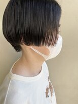 ヘアー アイス 御器所本店(HAIR ICI) 30代40代ハンサムショート黒髪ショートプツッとライン感ショート