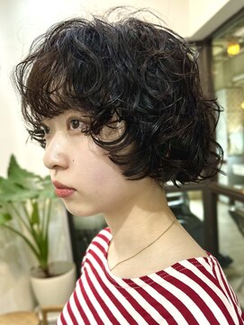 ナループロアオハナ(Nalu pu loa ohana) ショートパーマ/ボブウルフ/ボブウルフパーマ/ウルフパーマ