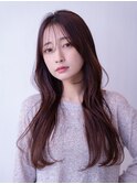 レイヤーカット 韓国ヘア 顔まわりレイヤー前髪 髪質改善