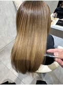 ブリーチ毛艶感upストレート