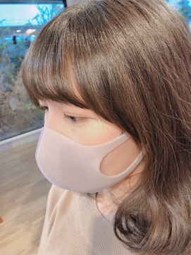 レイ 津田沼(Lei) ボブ/前髪/こなれミディ/オリーブベージュ/ウェーブパーマ/韓国