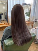 髪質改善ミルクティーベージュレイヤーカット